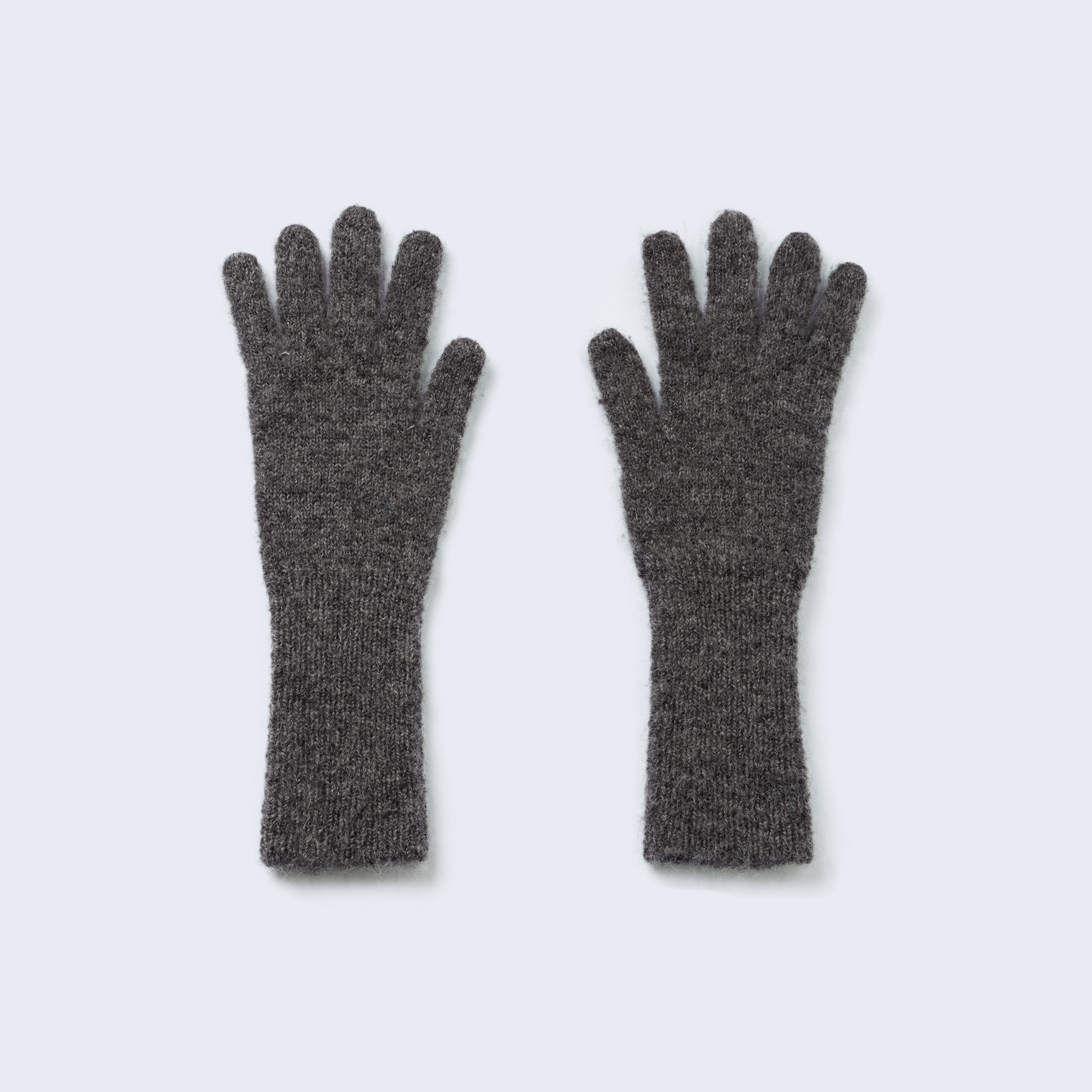 Arthur Apparel dark grey wooly knitted mittens