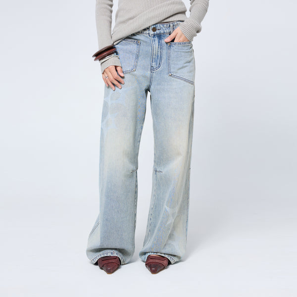 ARTHUR APPAREL — Slouchy Spike Jeans — Oversized Cotton Jeans in