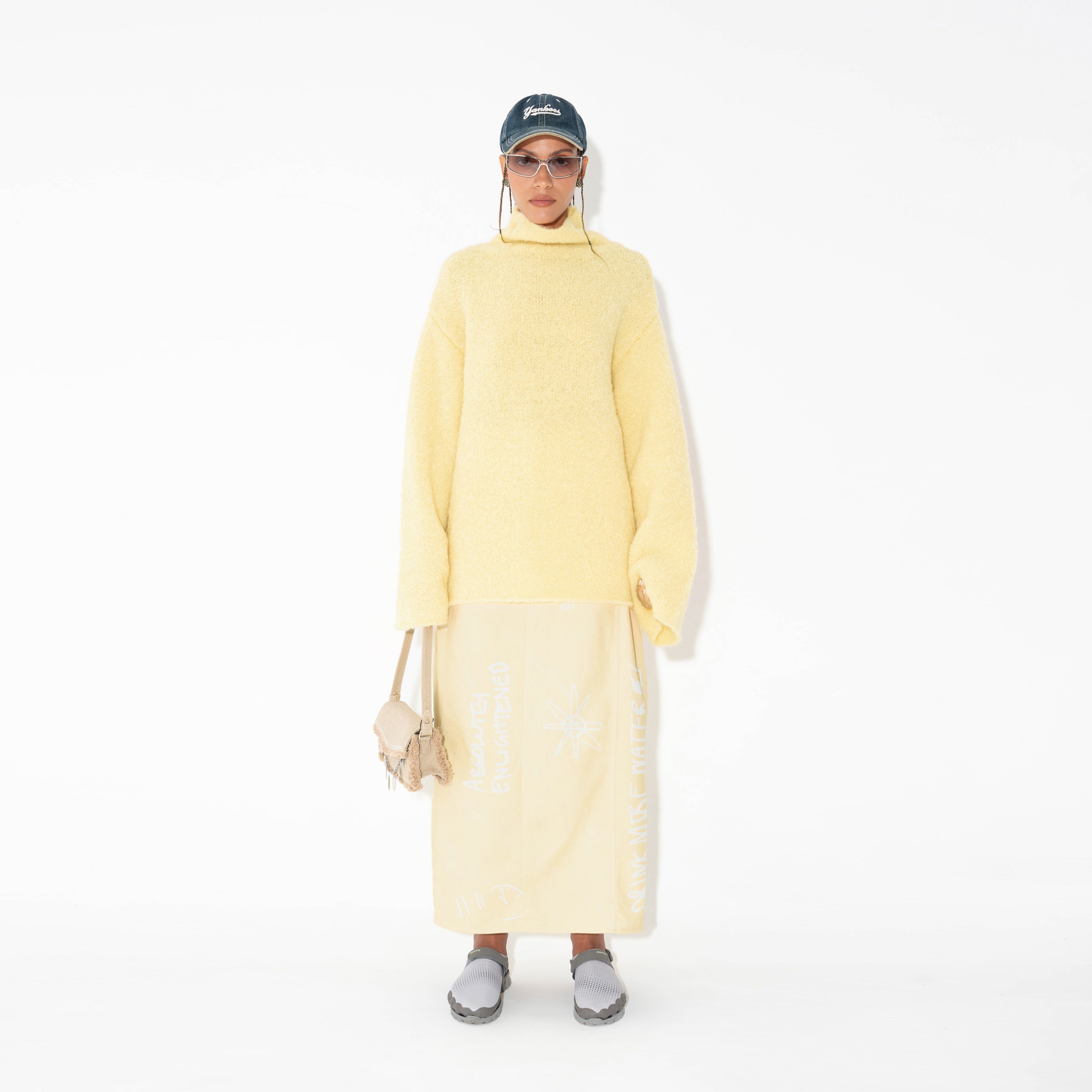FULL-LENGTH BARREL SKIRT in Note To Self