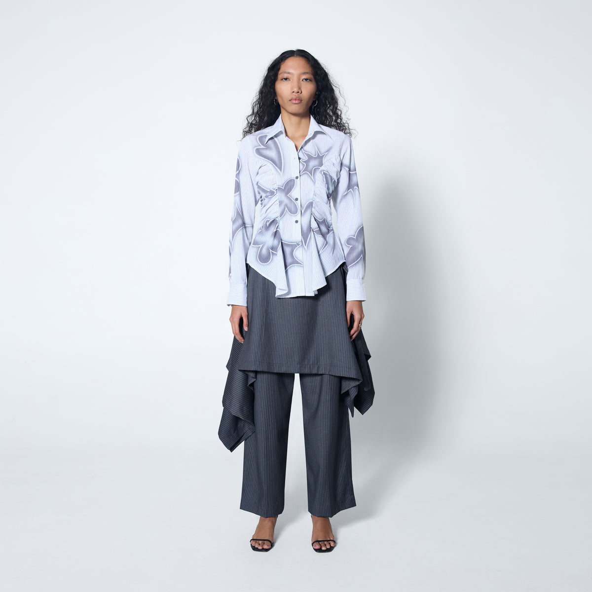 Arthur - Quilted Swan Print Skirt