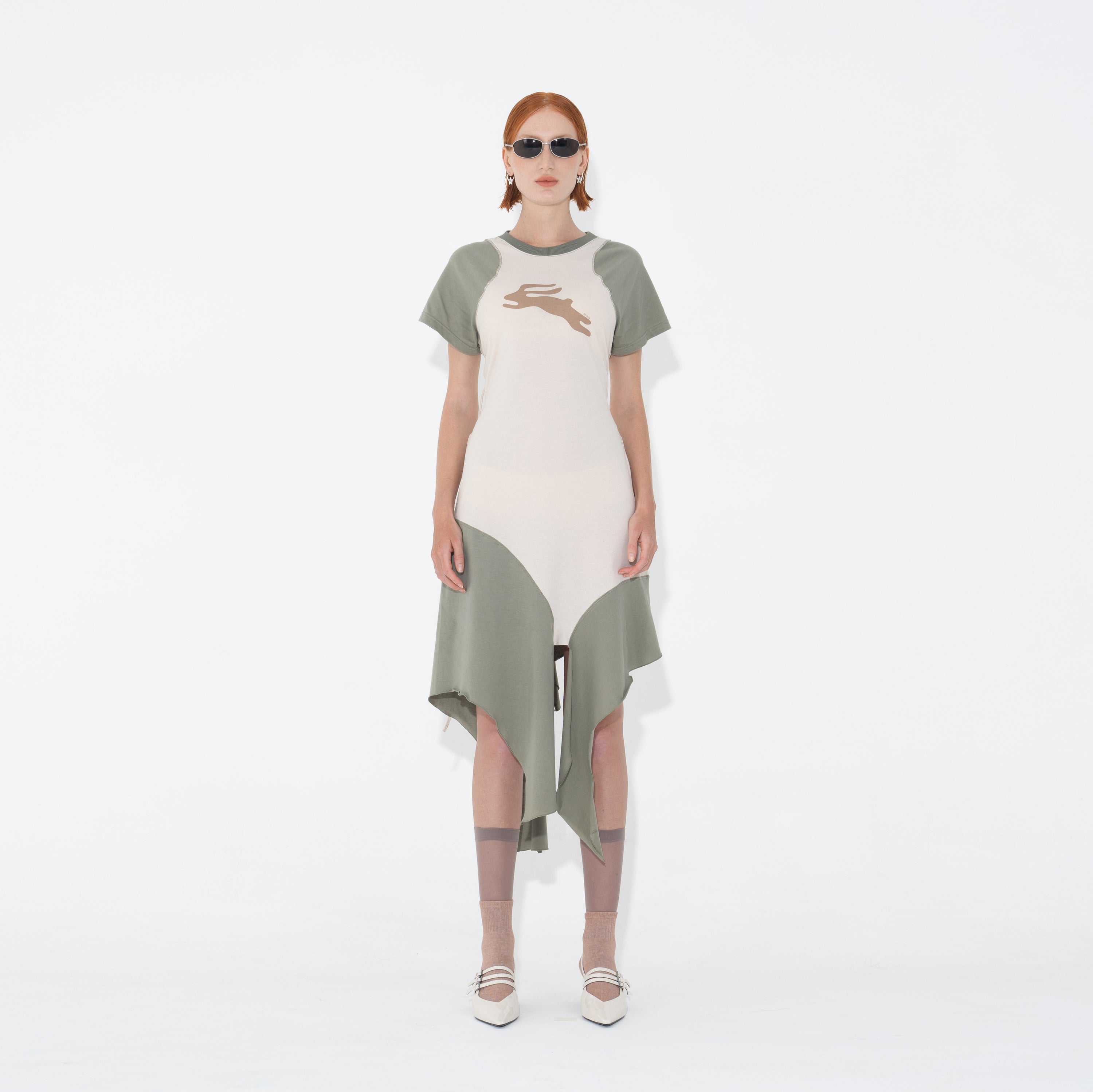 Raglan Tie Dress in Globe Hopper