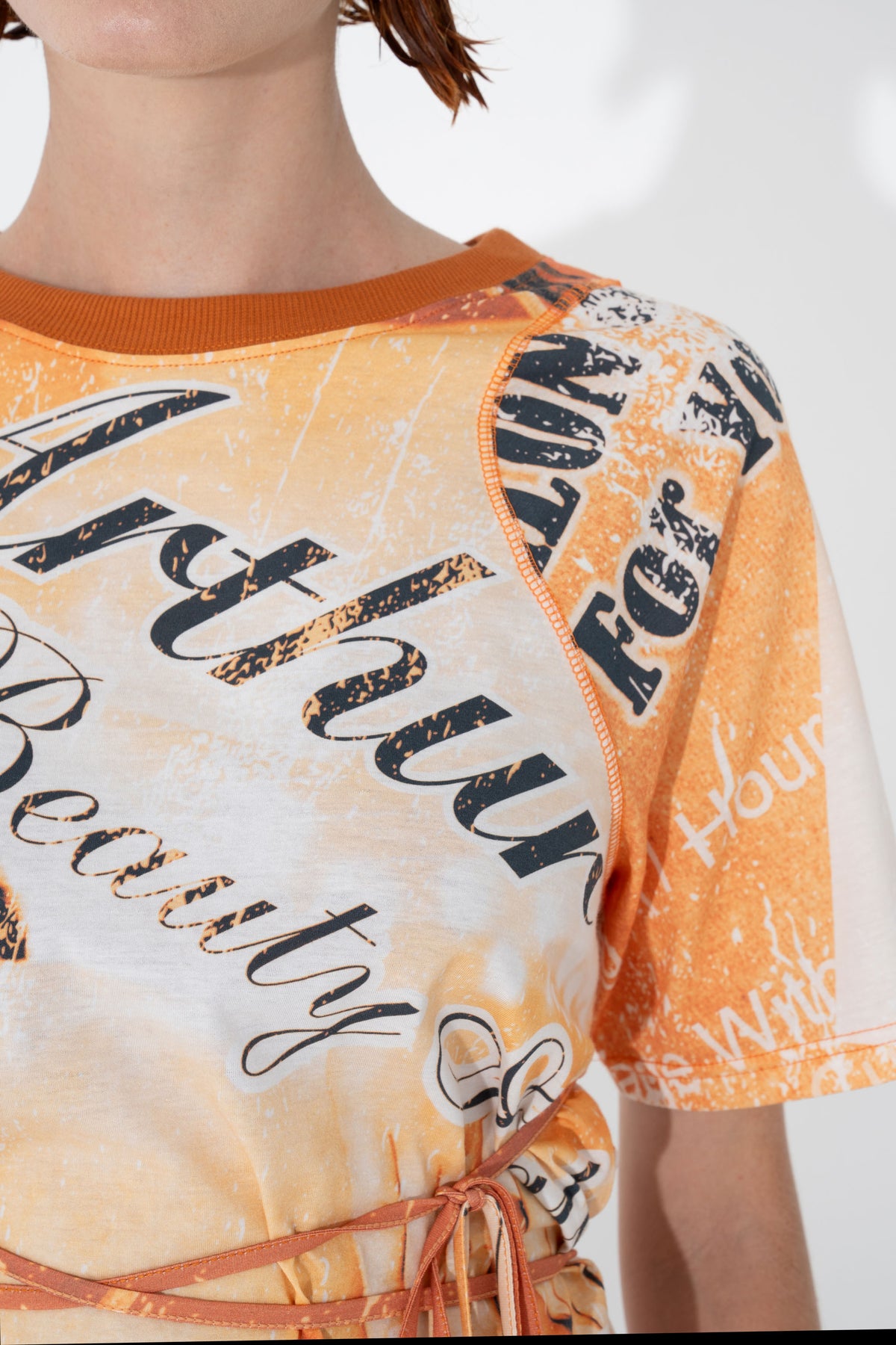 Arthur Apparel Waffle Pleat Tee - Waratah main image 1