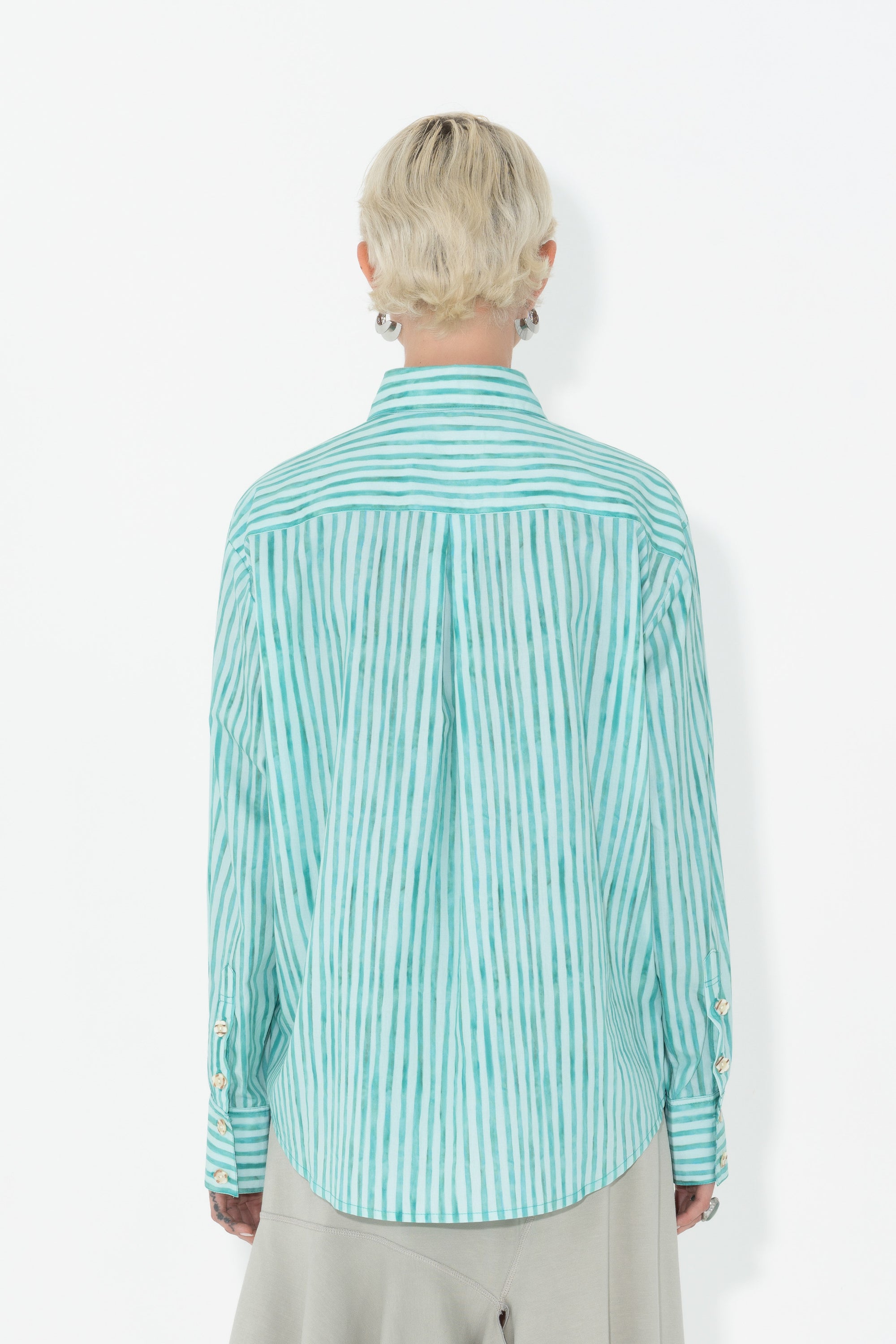 Arthur Apparel Oversized Striped Shirt