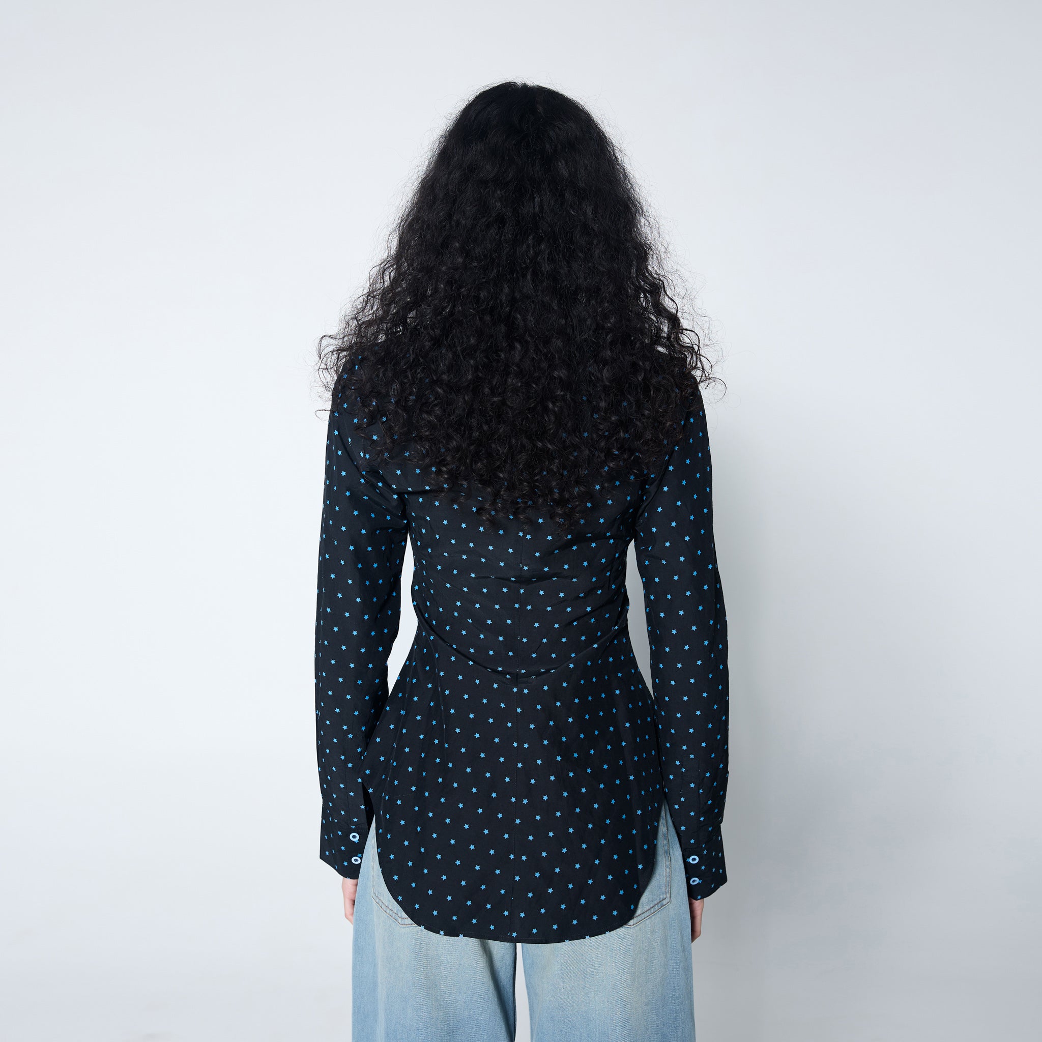 ARTHUR APPAREL — Ruffle Blouse — Printed Fitted Shirt with Ruching ...