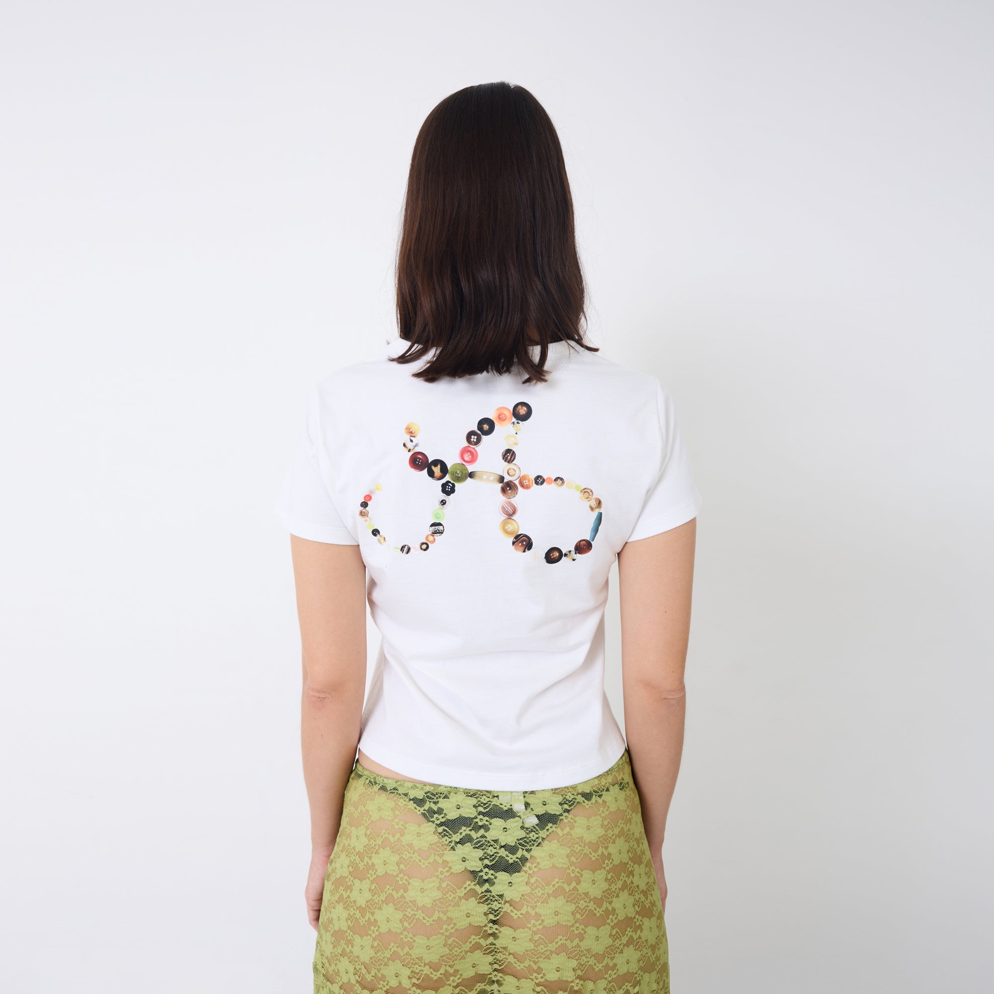 Arthur Apparel standard white t-shirt with star print